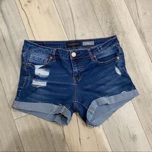 Dark Wash Aeropostale Midi Shorts Size 8